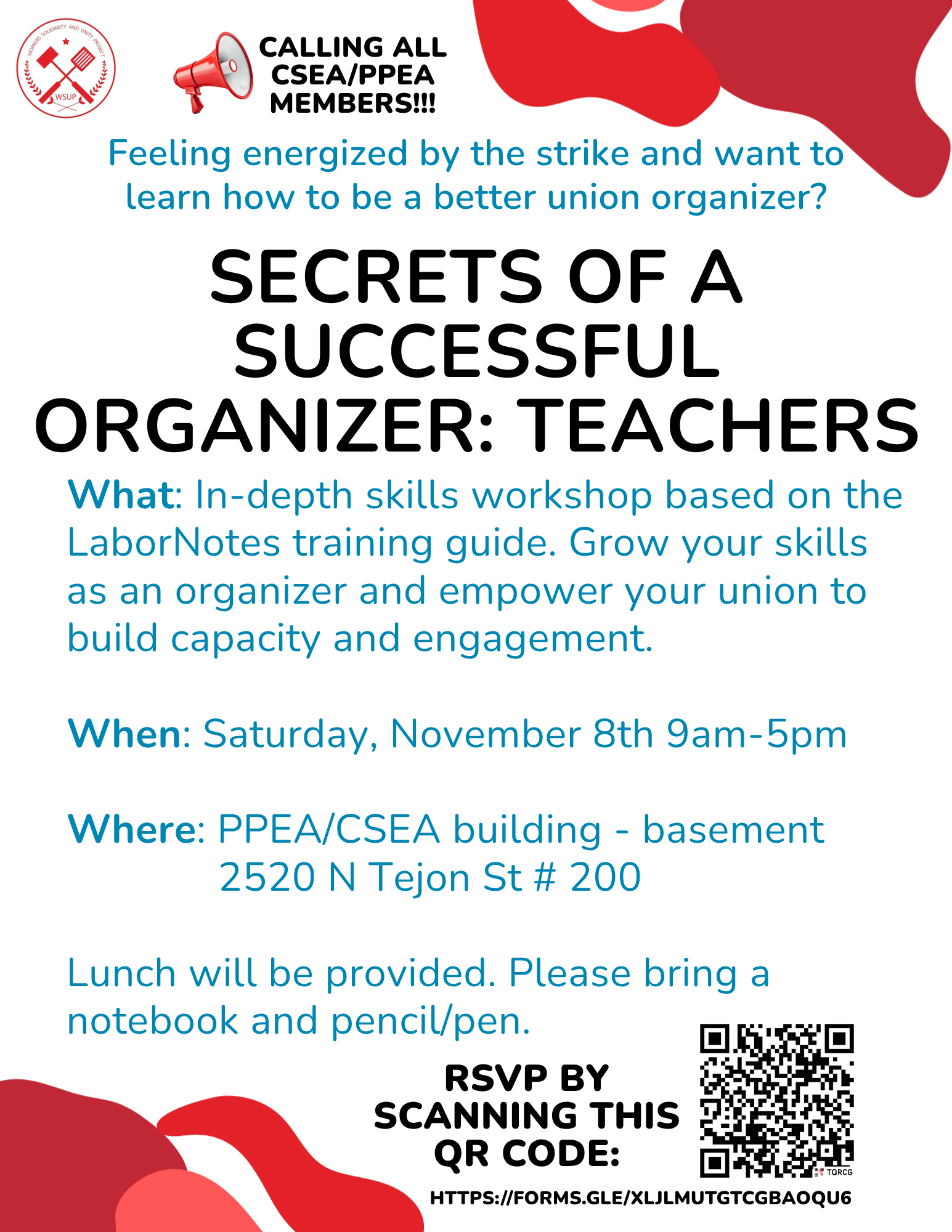 Learn the Secrets of Organizing: November 8 Training for Educators